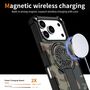 F�r Apple iPhone 17 Pro Camouflage MagSafe Ring Kickstand H�lle Gr�n