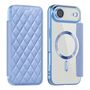 F�r Apple iPhone 17 Air Magsafe RFID Schutz Kunstleder H�lle Hellblau