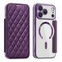 F�r Apple iPhone 17 Pro Max Magsafe RFID 360 Kunstleder H�lle Lila