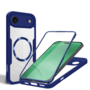 F�r Apple iPhone 17 Air MagSafe Ring Full Body 360 Grad TPU H�lle Blau