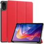 F�r Xiaomi Redmi Pad 2 4G 11 Zoll 2025 3folt Wake UP Smart Tasche Rot