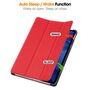 F�r Xiaomi Redmi Pad 2 4G 11 Zoll 2025 3folt Wake UP Smart Tasche Rot