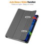 F�r Xiaomi Redmi Pad 2 4G 11 Zoll 2025 3folt Wake UP Smart Tasche Grau