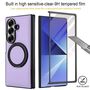 F�r Samsung Galaxy Z Fold7 MagSafe integriertes Glas H�lle Hell-Lila