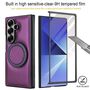 F�r Samsung Galaxy Z Fold7 MagSafe Ring integriertes Glas H�lle Lila