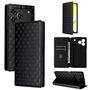 F�r ZTE Blade A76 4G Cubic Design Flip Kunstleder Wallet H�lle Schwarz