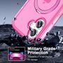 F�r Apple iPhone 17 Skin Feel MagSafe Ring Halter 360 Grad H�lle Pink