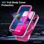 F�r Apple iPhone 17 Skin Feel MagSafe Ring Halter 360 Grad H�lle Pink