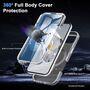 F�r Apple iPhone 17 Air Skin Feel MagSafe Ring 360 H�lle Transparent