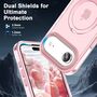 F�r Apple iPhone 17 Air Skin Feel MagSafe Ring Halter 360 H�lle Rosa