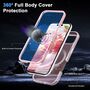 F�r Apple iPhone 17 Air Skin Feel MagSafe Ring Halter 360 H�lle Rosa