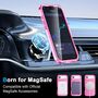 F�r Apple iPhone 17 Air Skin Feel MagSafe Ring Halter 360 H�lle Pink