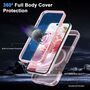 F�r Apple iPhone 17 Pro Skin Feel MagSafe Ring Halter 360 H�lle Rosa