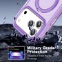 F�r Apple iPhone 17 Pro Skin Feel MagSafe Ring Halter 360 H�lle Lila