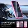 F�r Apple iPhone 17 Pro Skin Feel MagSafe Ring Halter 360 H�lle Pink
