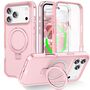 F�r Apple iPhone 17 Pro Max Skin Feel MagSafe Ringhalter H�lle Rosa
