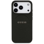 GUESS  Apple iPhone 17 Pro Hardcase H�lle Grained Ring MagSafe Schwarz