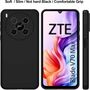 F�r ZTE Blade V70 Max Silikon TPU Schutz H�lle Schwarz + 9H Hart Glas