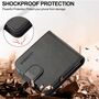 F�r Samsung Galaxy Z Flip7 LC.IMEEKE Kunstleder Premium H�lle Schwarz