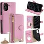 F�r Xiaomi Redmi A5 4G Design Crossbody Chain Kunstleder Tasche Rosa