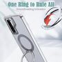 F�r Samsung Galaxy A17 5G / 4G MagSafe Metall Ring H�lle Transparent