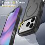 F�r Apple iPhone 17 Pro MagSafe Skin Feel Wave Design H�lle Schwarz