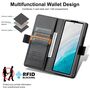 F�r Samsung Galaxy Z Fold7 5G Leder Flip RFID Schutz H�lle Schwarz