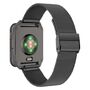 F�r Garmin Venu X1 Milanese Edelstahl Doppelverschluss Armband Schwarz