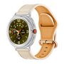 F�r Samsung Galaxy Watch 8 / 8 Classic Echt Leder Design Armband Beige