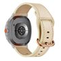 F�r Samsung Galaxy Watch 8 / 8 Classic Echt Leder Design Armband Beige