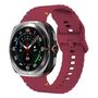 F�r Samsung Galaxy Watch 8 / 8 Classic Silikon Armband Weinrot Gr��e L