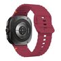 F�r Samsung Galaxy Watch 8 / 8 Classic Silikon Armband Weinrot Gr��e L