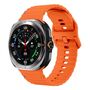 F�r Samsung Galaxy Watch 8 / 8 Classic Silikon Armband Orange Gr��e L