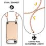 F�r Apple iPhone 17 Air Carbon Design Leder H�lle Umh�ngeband Beige