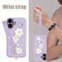 F�r Apple iPhone 17 H�lle Crossbody Kunstleder mit Blumenmuster Lila