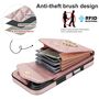 F�r Apple iPhone 17 Crossbody Kunstleder Rhombic H�lle Rose Gold
