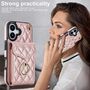 F�r Apple iPhone 17 Crossbody Kunstleder Rhombic H�lle Rose Gold