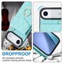 F�r Apple iPhone 17 Air Crossbody Kunstleder Rhombic H�lle T�rkis