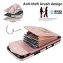 F�r Apple iPhone 17 Air Crossbody Kunstleder Rhombic H�lle Rose Gold