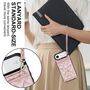 F�r Apple iPhone 17 Air Crossbody Kunstleder Rhombic H�lle Rose Gold