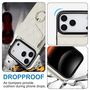 F�r Apple iPhone 17 Pro Crossbody Kunstleder Rhombic Design H�lle Wei�
