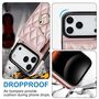 F�r Apple iPhone 17 Pro Crossbody Kunstleder Rhombic H�lle Rose Gold