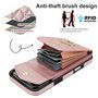 F�r Apple iPhone 17 Pro Crossbody Kunstleder Rhombic H�lle Rose Gold