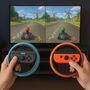 F�r Nintendo Switch 2 Lenkrad Set Racing Game Anti-Slip Grip Rot Blau