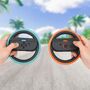 F�r Nintendo Switch 2 Lenkrad Set Racing Game Anti-Slip Grip Rot Blau