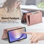 F�r Samsung Galaxy S25 FE 5G MagSafe Kunstleder Wallet H�lle Rosa