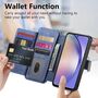 F�r Samsung Galaxy S25 FE 5G MagSafe Kunstleder Wallet H�lle Blau