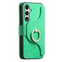 F�r Samsung Galaxy S25 FE 5G MagSafe Kunstleder Wallet H�lle Gr�n