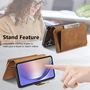 F�r Samsung Galaxy S25 FE 5G MagSafe Kunstleder Wallet H�lle Braun