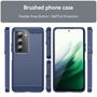F�r Xiaomi Redmi 15 5G Carbon Fiber Brushed Design TPU H�lle Blau